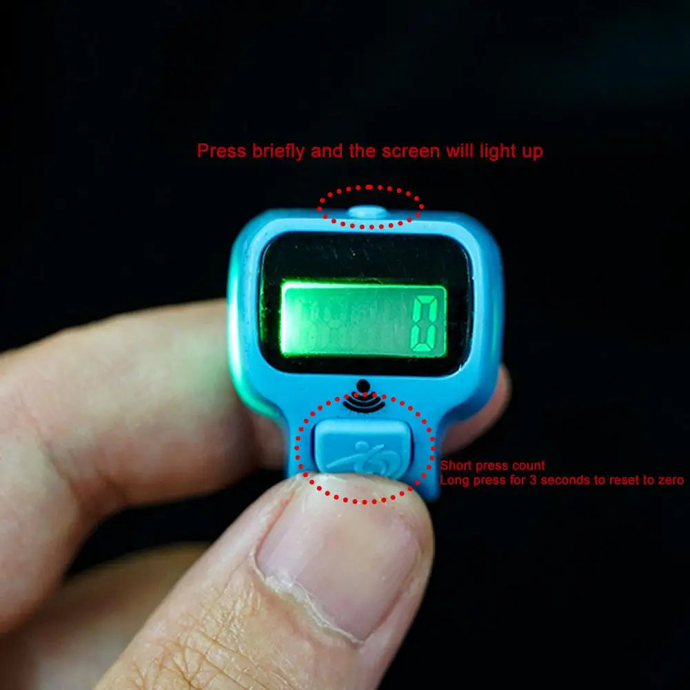 Mini LCD Finger Tally Counter – LED Thumb Clicker with Reset Peaceful Pleasures Health and Wellness