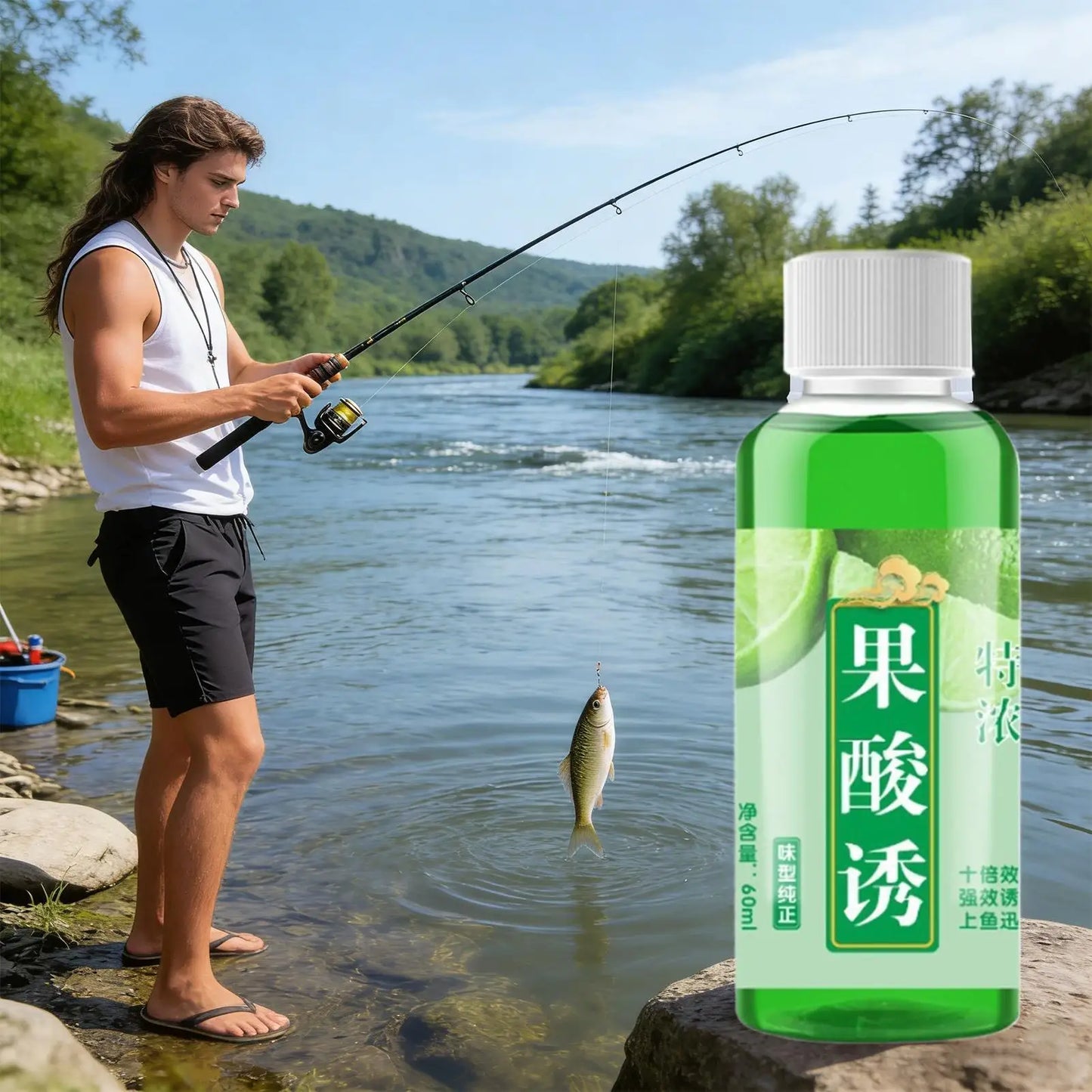 Fishing Liquid Bait Natural Long-Lasting Attractant Wild Fish Lure Additive for Cod Carp Bass Trout, Freshwater Saltwater River Peaceful Pleasures Health and Wellness