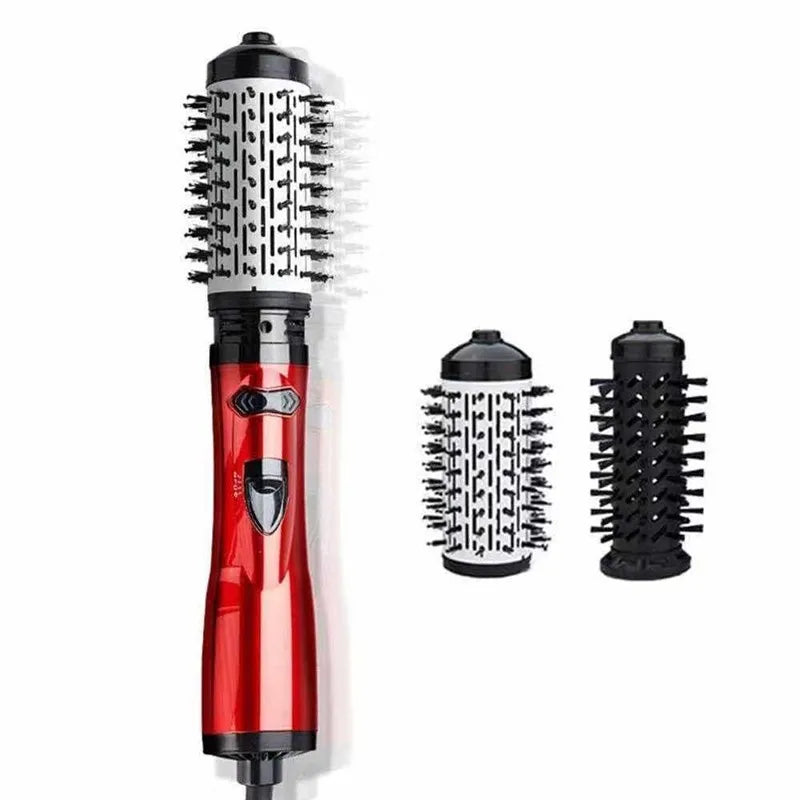 Hair Dryer Brush, Electric Comb, Hair Straightener, Hot Air Comb, Negative Ion Hair Styler, 3 in 1 Rotating Peaceful Pleasures Health and Wellness Red 100V-240V US Plug