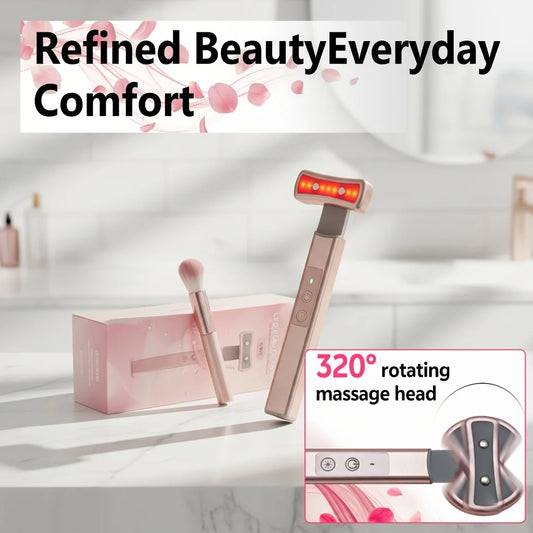 6-in-1 Led Multifunctional Eye and Facial Massager with Vibration Massage Function, Can Massage Eye Bags and Cheeks, Multi-Color Modes, Boxed Packaging, Electric Skin Massage Device, Supports USB Charging, Suitable for Use. Peaceful Pleasures Health and Wellness