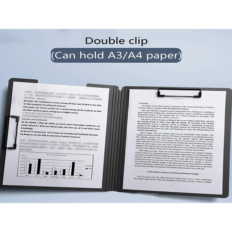 Bview Art Waterproof Fold Double Clips Clipboard A4 A3 File Cover