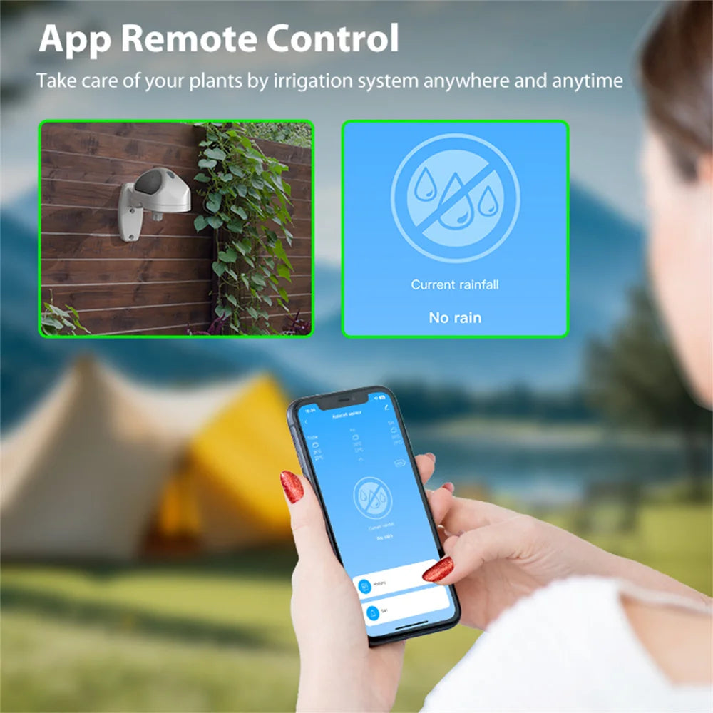 Tuya WiFi Rain Sensor Rainfall Duration Detection Outdoor Waterproof Battery Powered For Smart Life App Control Home Automation Peaceful Pleasures Health and Wellness