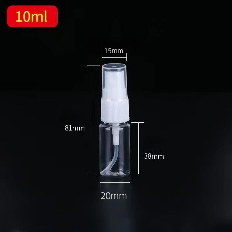 Refillable Spray Bottles 10–50ml Clear PET Plastic Perfume