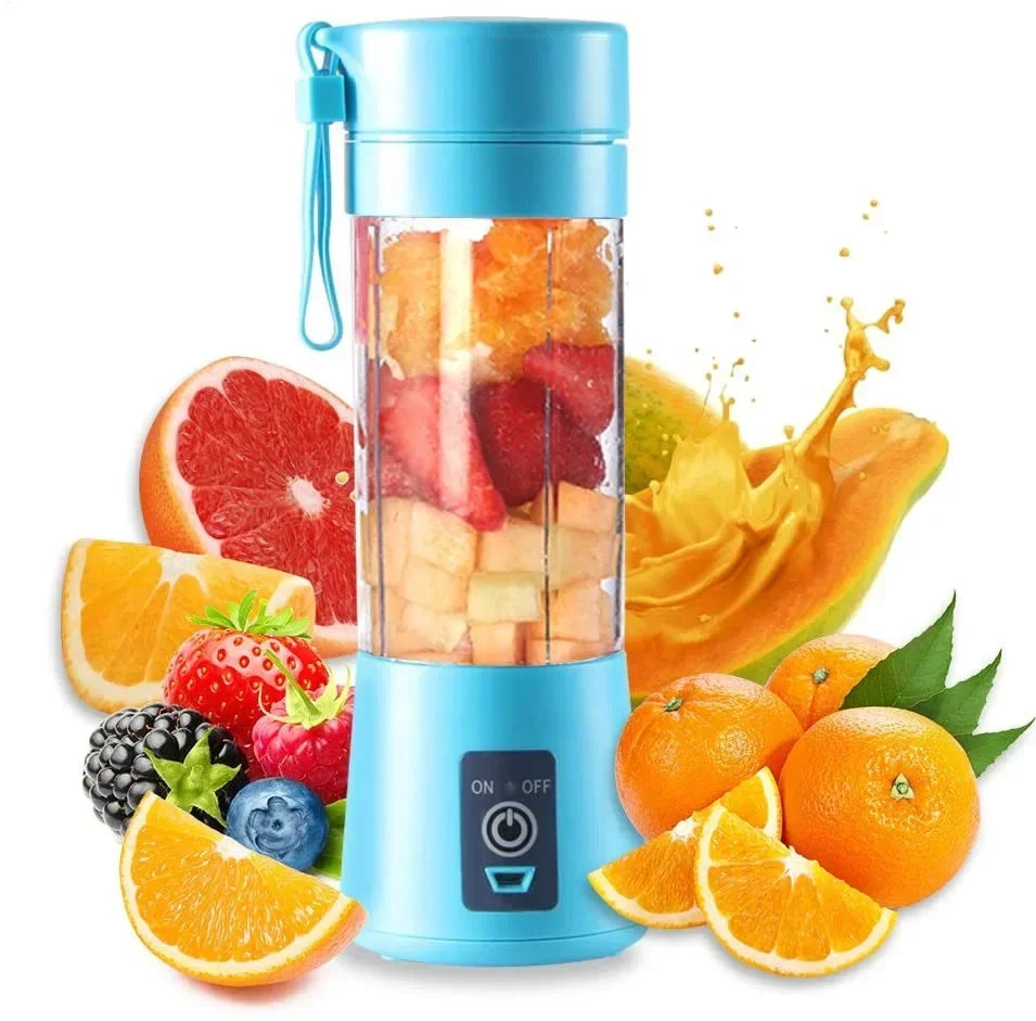 Gadgets Tools Rechargeable Kitchen Acceesories USB Blender Smoothie Dining. Automatic Maker Shake Electric Portable Mini Juicer Peaceful Pleasures Health and Wellness Blue