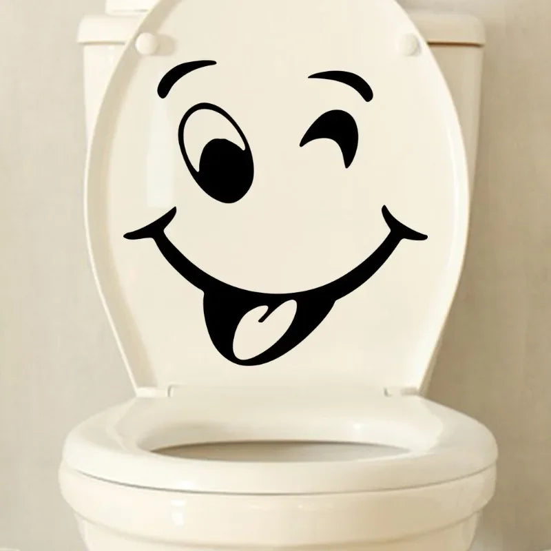 Funny Bathroom Toilet Sign Wall Stickers | Waterproof PVC Decals