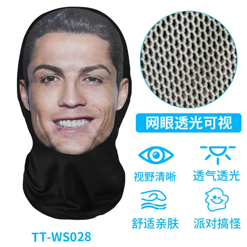 3D Printed Full Face Mesh Mask | Cosplay, Hip Hop & Party