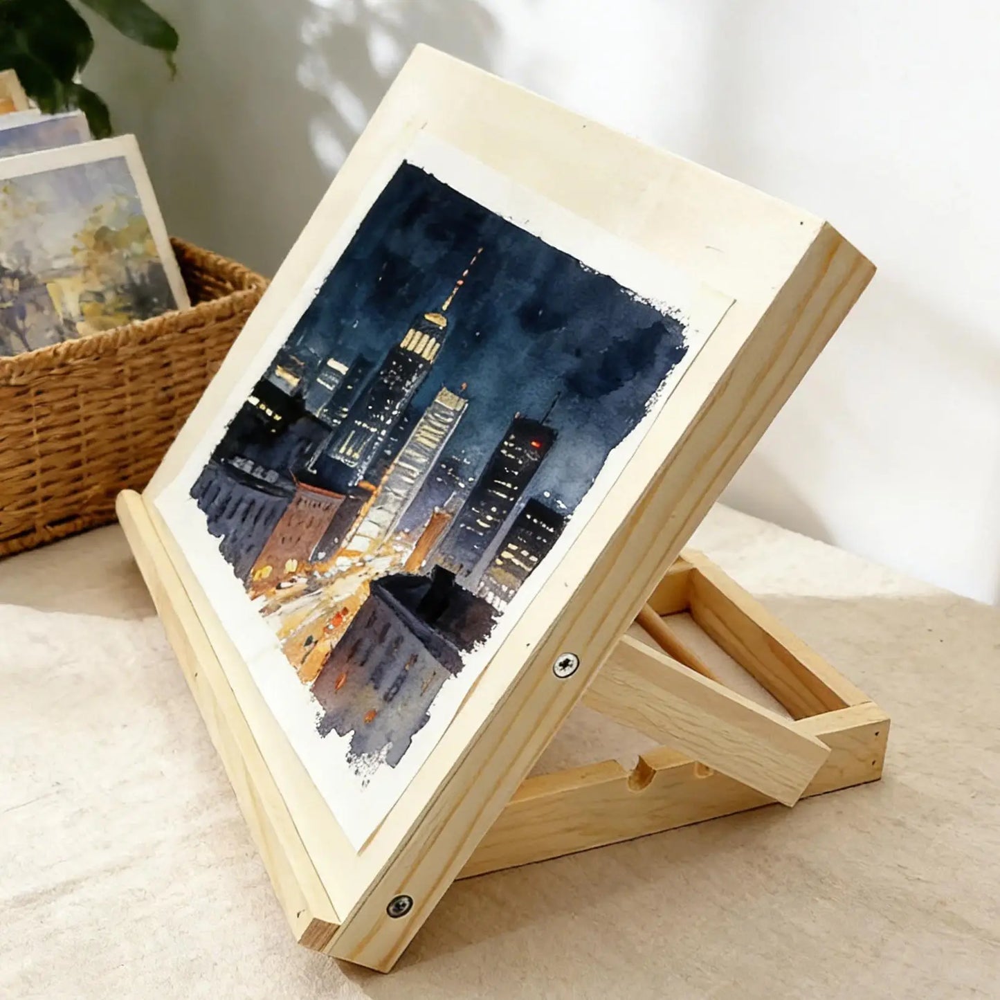Foldable Wood Desk Easel – Portable Adjustable Tabletop Art Easel