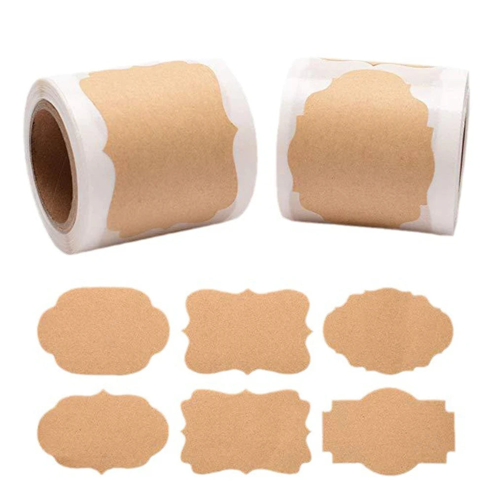 300 Stickers/Rolls/30x50mm Kraft Paper Blank Decorative Stickers Stickers Diy Stickers Baking Packaging Stickers Labels Peaceful Pleasures Health and Wellness