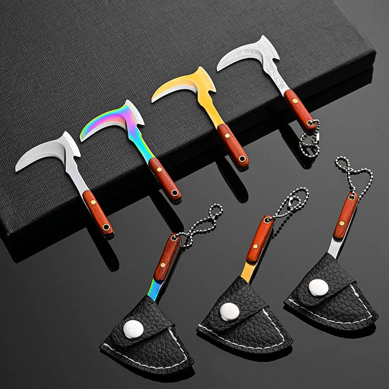 Keychain small kitchen knife mini sickle gift knife courier knife body knife key knife non-folding knife pendant accessories. Peaceful Pleasures Health and Wellness