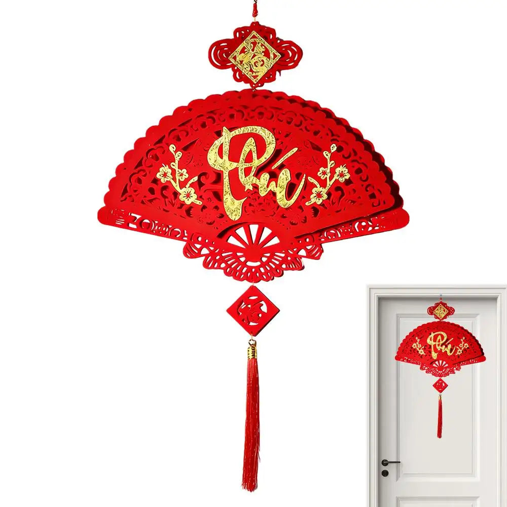 Chinese New Year Decorations Vietnamese Holiday Pendant 2026 Spring Festival Red And Gold Wall Decorations For Home Office Car Peaceful Pleasures Health and Wellness D China Mainland