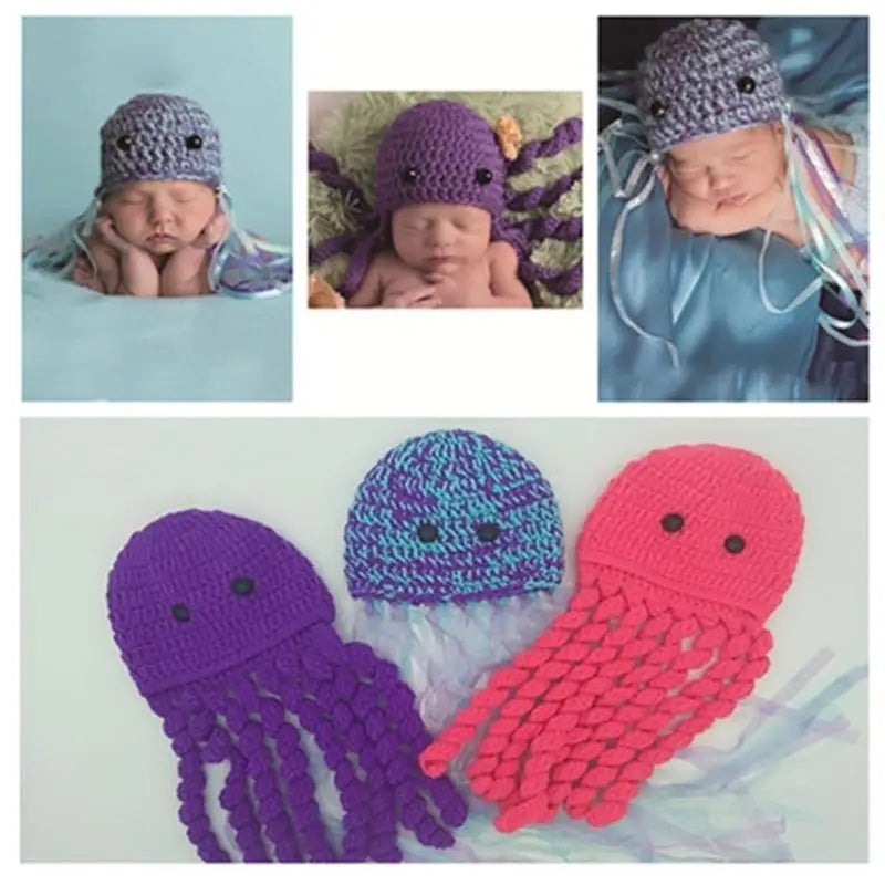 Newborn Octopus Crochet Hat | Baby Photography Prop 0–6M