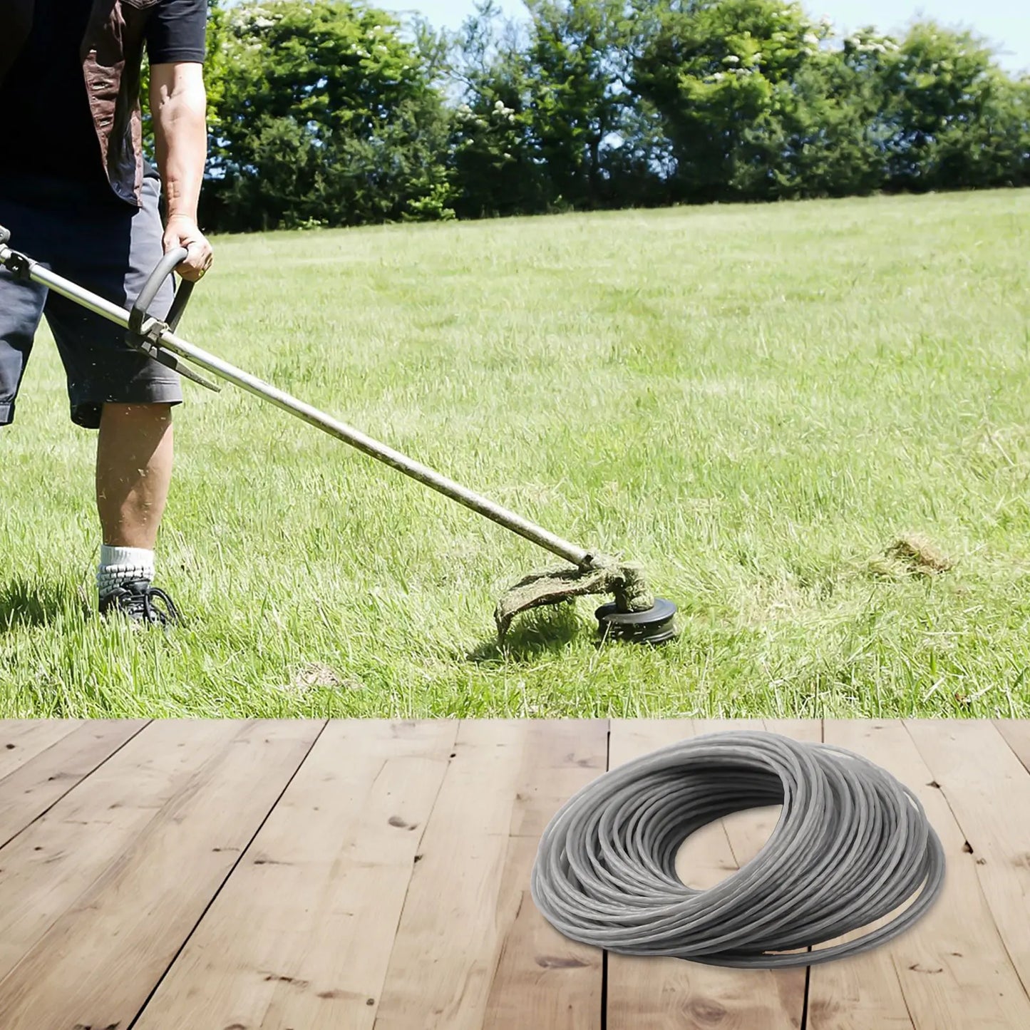 Lawn Mower Trimmer Line 24 M X Garden Grass Brush Cutter Rope Head
