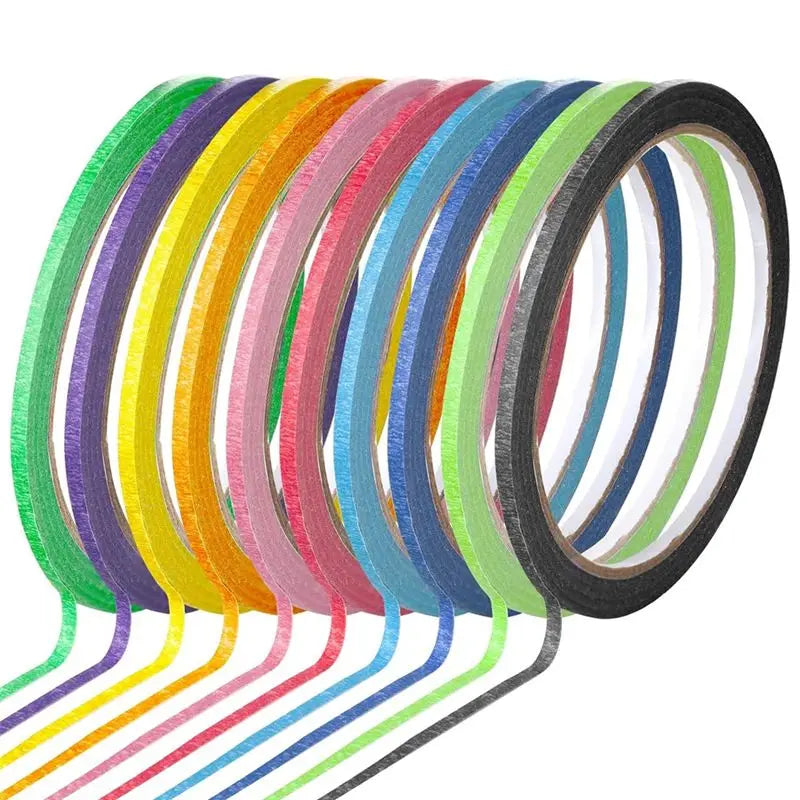 A36T-10 Rolls 1/8In Colorful Whiteboard Thin Tape Whiteboard Pinstripe Tape 10 Colors Thin For Whiteboard School Office Home Peaceful Pleasures Health and Wellness As Shown