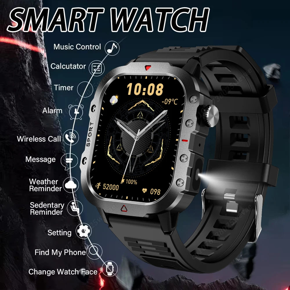 Ola Esporte HW12 Military Smartwatch | 2.01" AMOLED Bluetooth