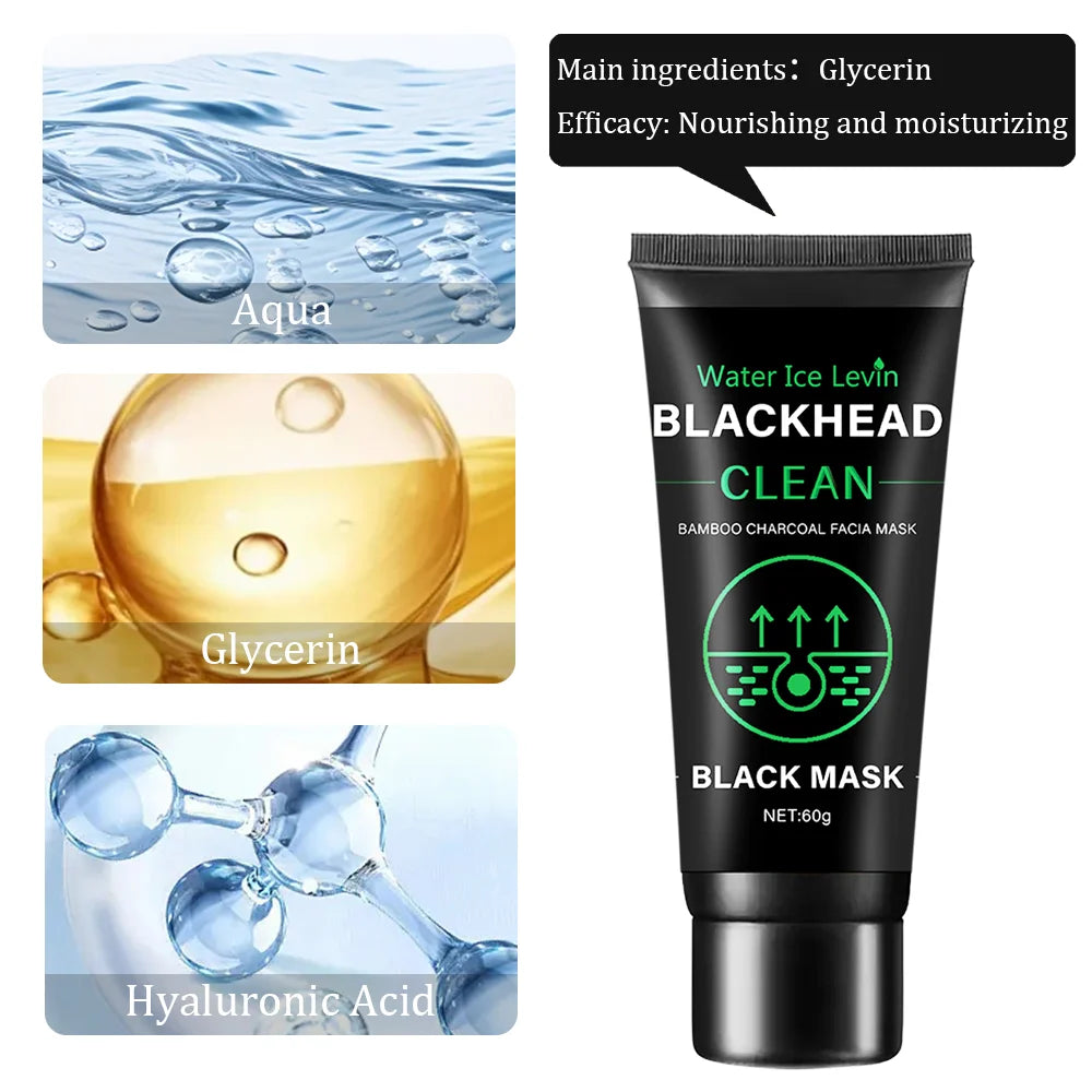 Bamboo Charcoal Peel-Off Mask – Deep Cleansing & Exfoliating 60g