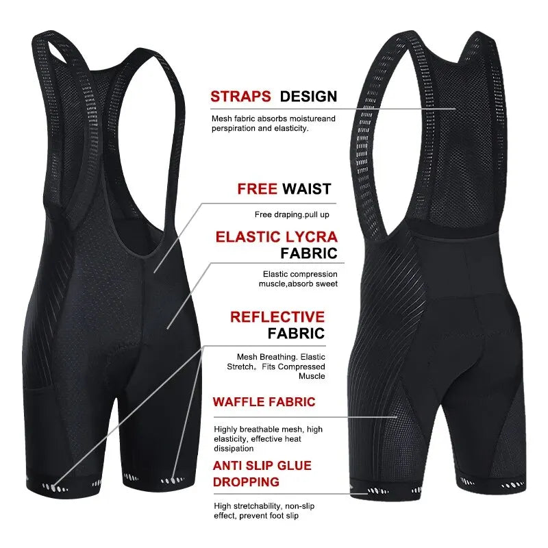 Men's 5D Gel Pad Cycling Bib Shorts – MTB & Road Bike