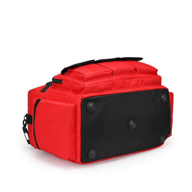 First Aid Medical Bag Outdoor Emergency Rescue Large Capacity Bag Empty Waterproof Reflective Oxford Multi-pocket Travel Bags Peaceful Pleasures Health and Wellness