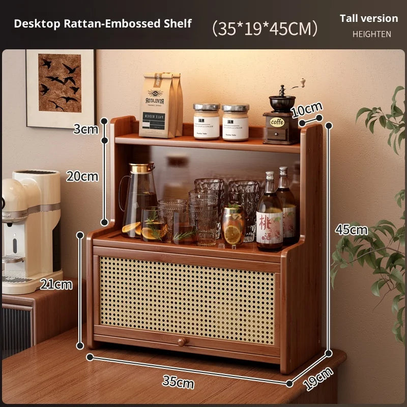 Space Saving Multifunctional Countertop Spice Rack Dustproof Kitchen Organizer Shelf For Home Bathroom Cabinet Storage Peaceful Pleasures Health and Wellness 3 Layer 35cm A