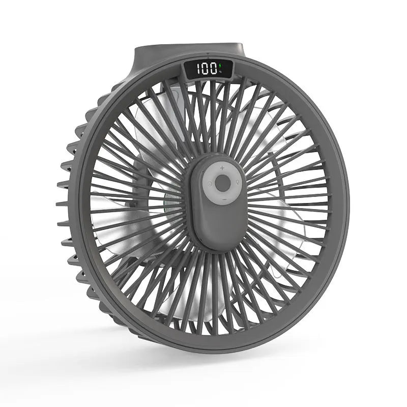 USB Rechargeable LED Desktop & Ceiling Fan – Portable Camping