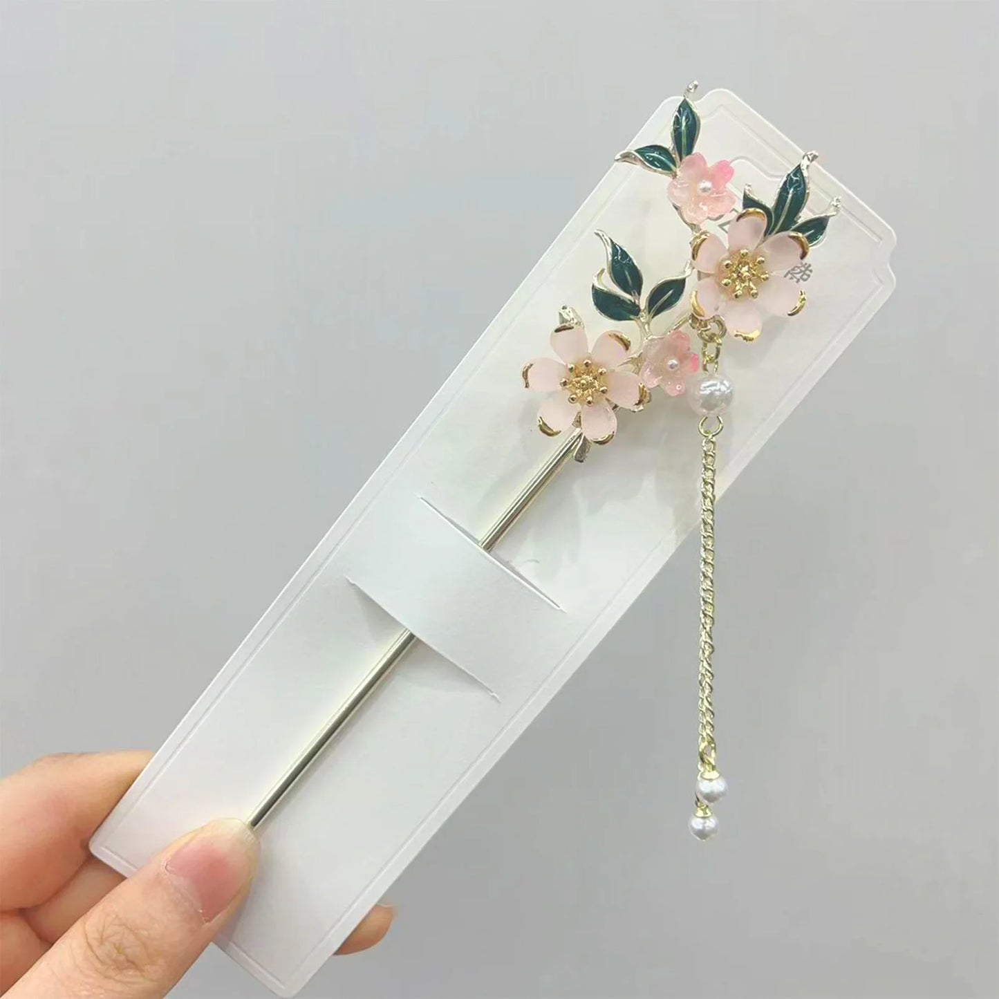 Chinese Floral Hair Stick with Tassel | Retro Hanfu Headwear Gift
