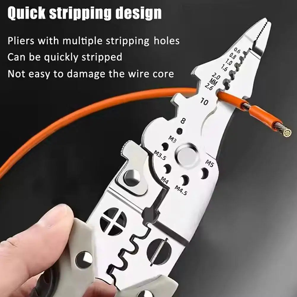 Multi-Function Electrician's Wire Stripper, Universal Wire Stripping Pliers, Industrial Wire Cutting Pliers Peaceful Pleasures Health and Wellness