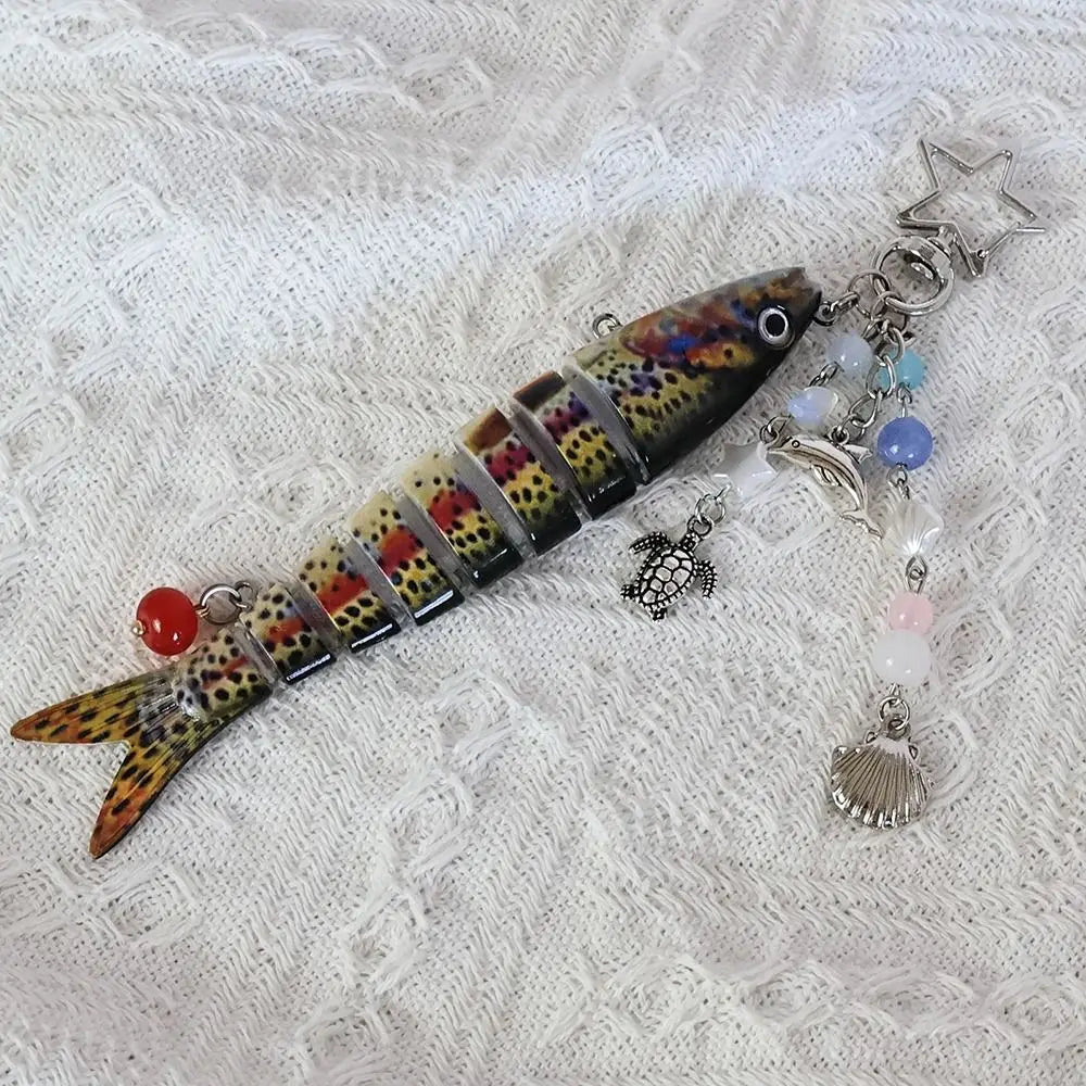 Multi-Jointed Simulation Fish Keychain – Backpack Pendant Gift