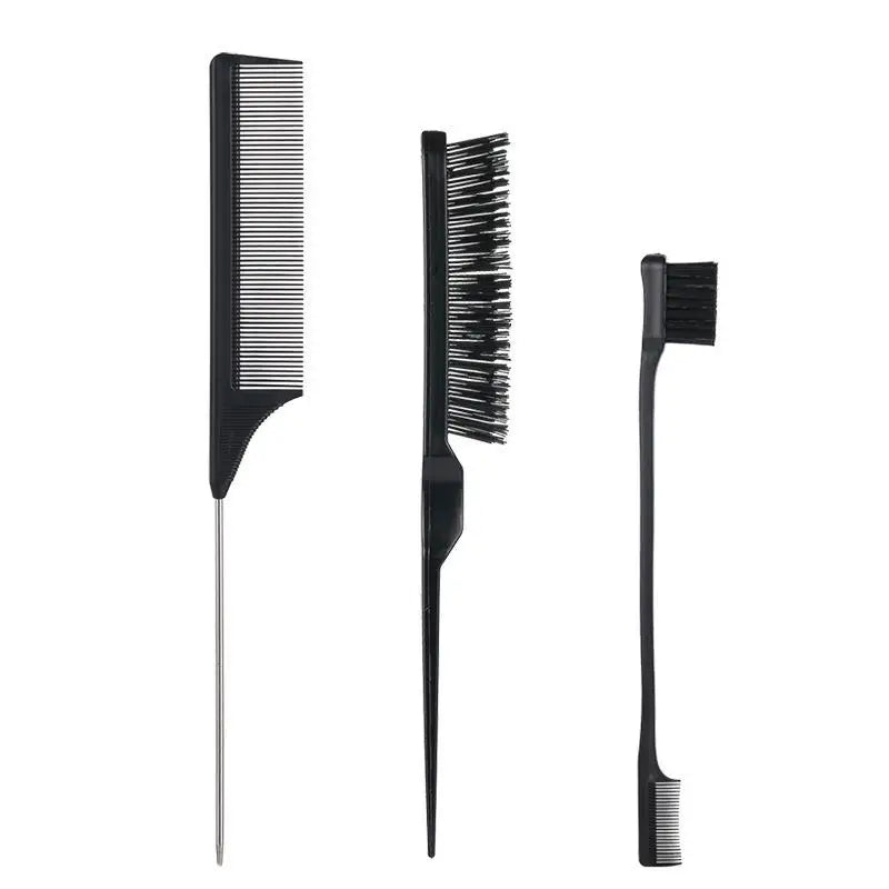 Pro Pointed Tail Salon Hairdressing Hair Styling Anti-static Comb Hair Brush Steel Needle Pin Rat Tail Combs Barber Accessories Peaceful Pleasures Health and Wellness A1