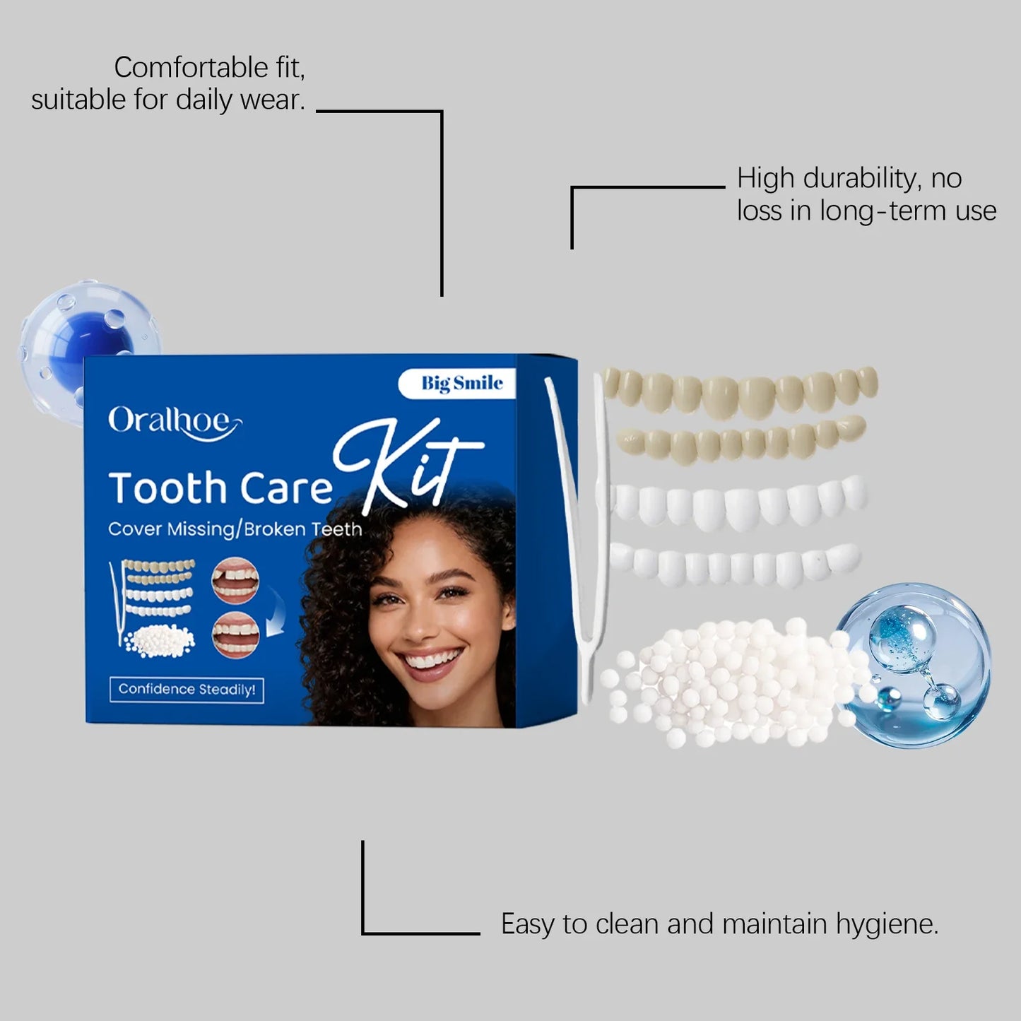 Denture Beauty Kit – Cosmetic Tooth Veneers for a Natural Smile