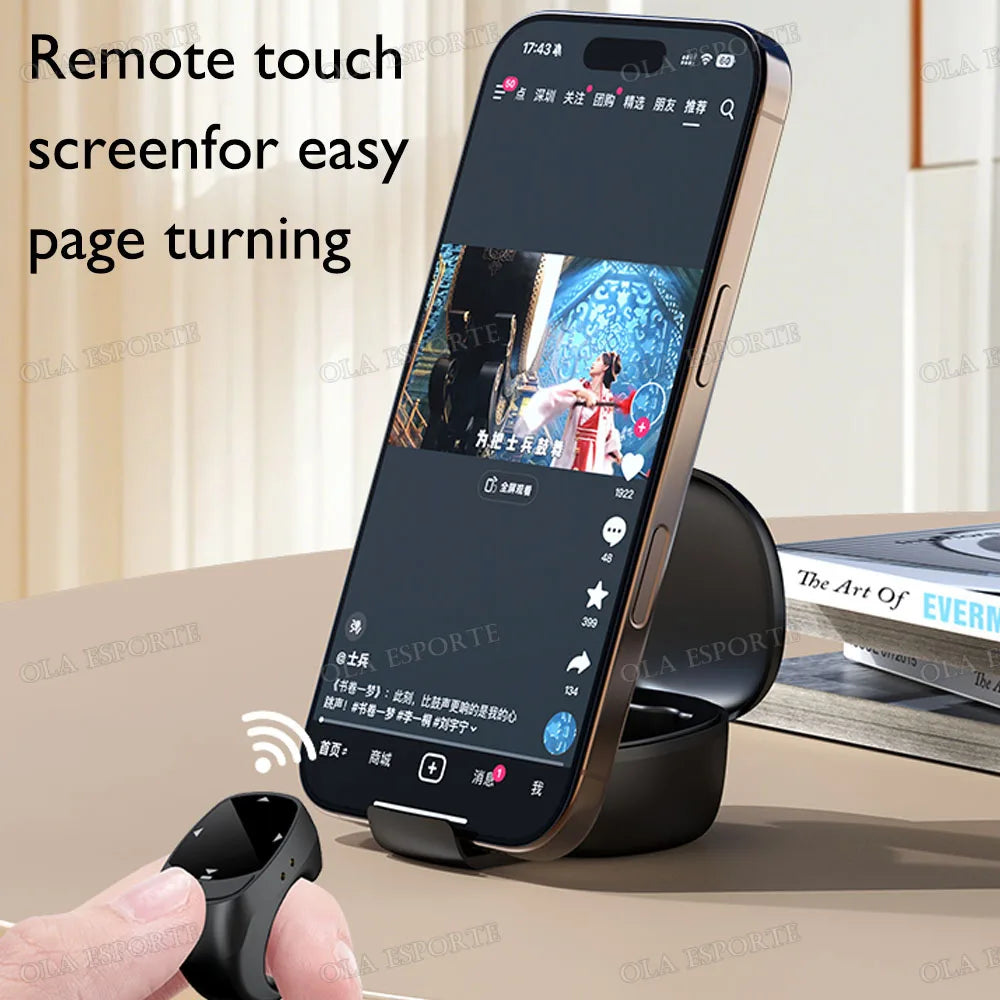 Bluetooth Remote Ring – Page Turner, Camera & Music Control Peaceful Pleasures Health and Wellness