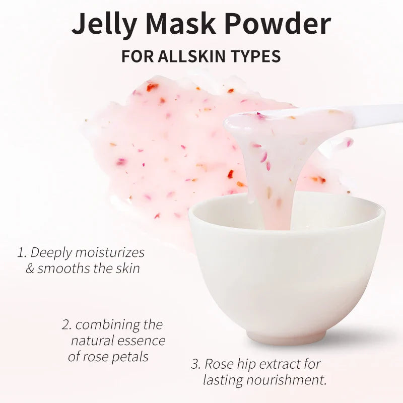 Rose Hyaluronic Acid Collagen Jelly Peel-Off Face Mask