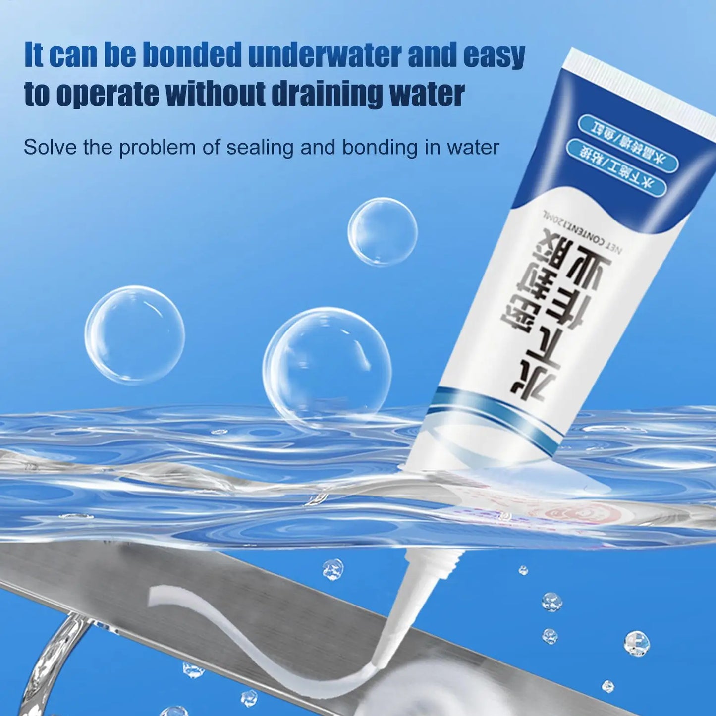 Aquarium Safe Glue, 120ml Fast-Drying Transparent Sealant for Freshwater & Saltwater Fish Tank Repair and Decoration Peaceful Pleasures Health and Wellness