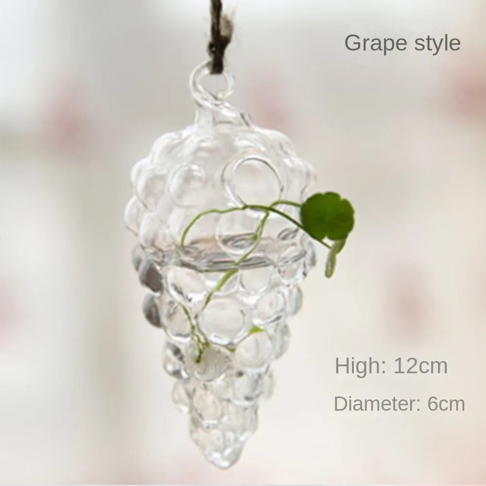 Hanging Glass Terrarium Vase | Hydroponic Plant Pot Decor