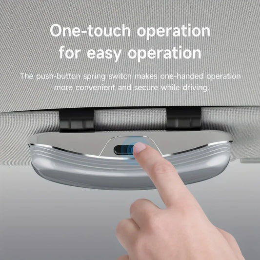 One-Touch Car Sun Visor Glasses Holder & Storage Case Car Visor Organizer Oasis Select