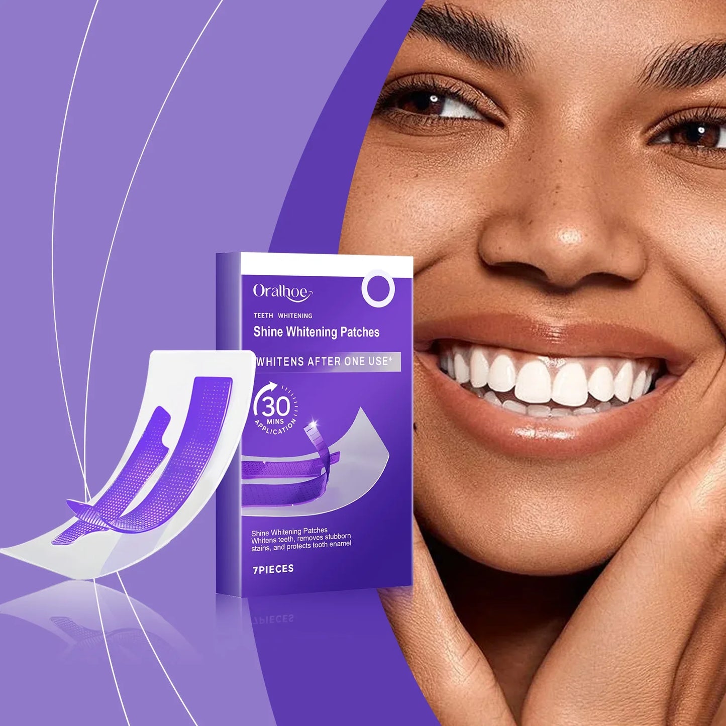 Oralhoe Teeth Whitening Strips – Stain Removal Gel Patches