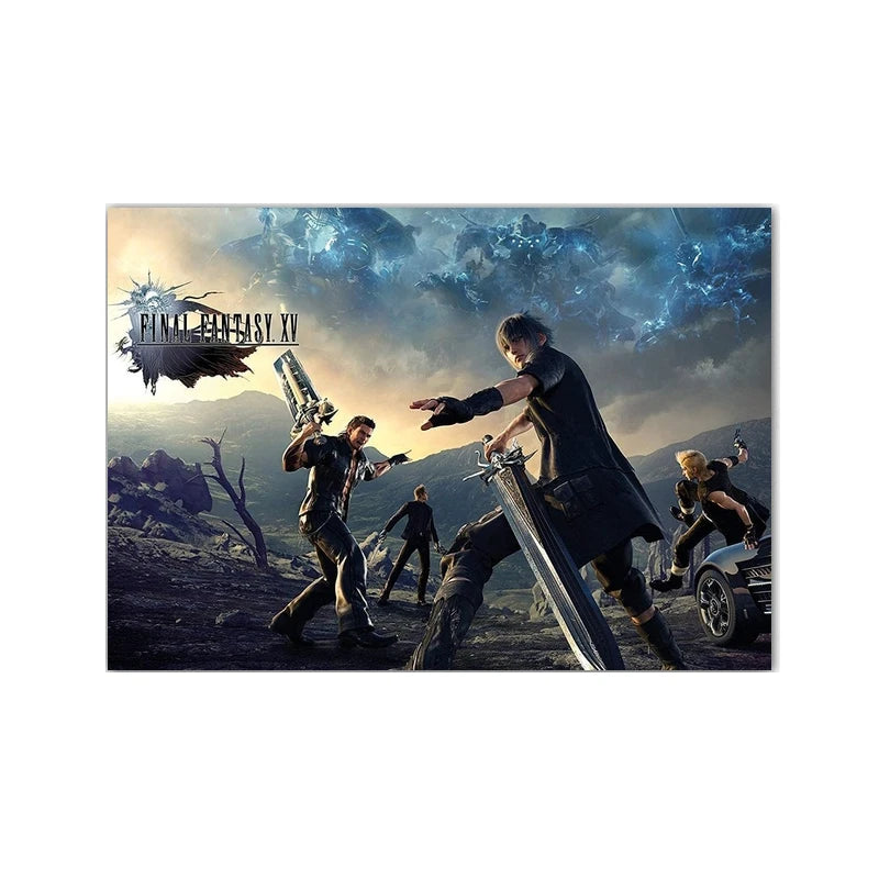 Wall Art Canvas Final Fantasy X Tidus and Yuna Poster Painting For Living Room Picture Printed Child Bedroom Home Decor Frame Peaceful Pleasures Health and Wellness 05 20x30cm Unframed