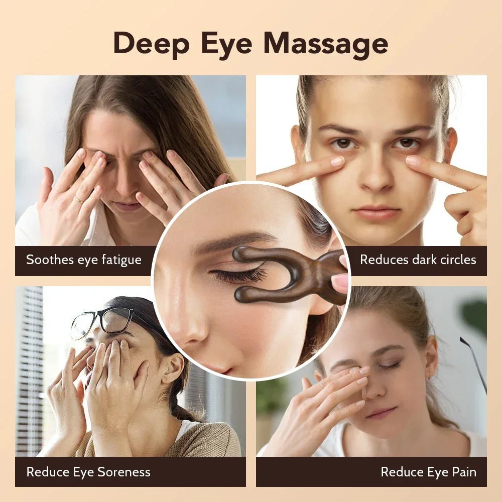 Sandalwood Gua Sha Nose Face Massage Stick – Wooden Tool