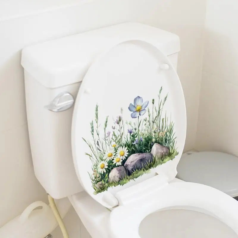 Sunflower Toilet Seat Sticker | Waterproof Removable Decal