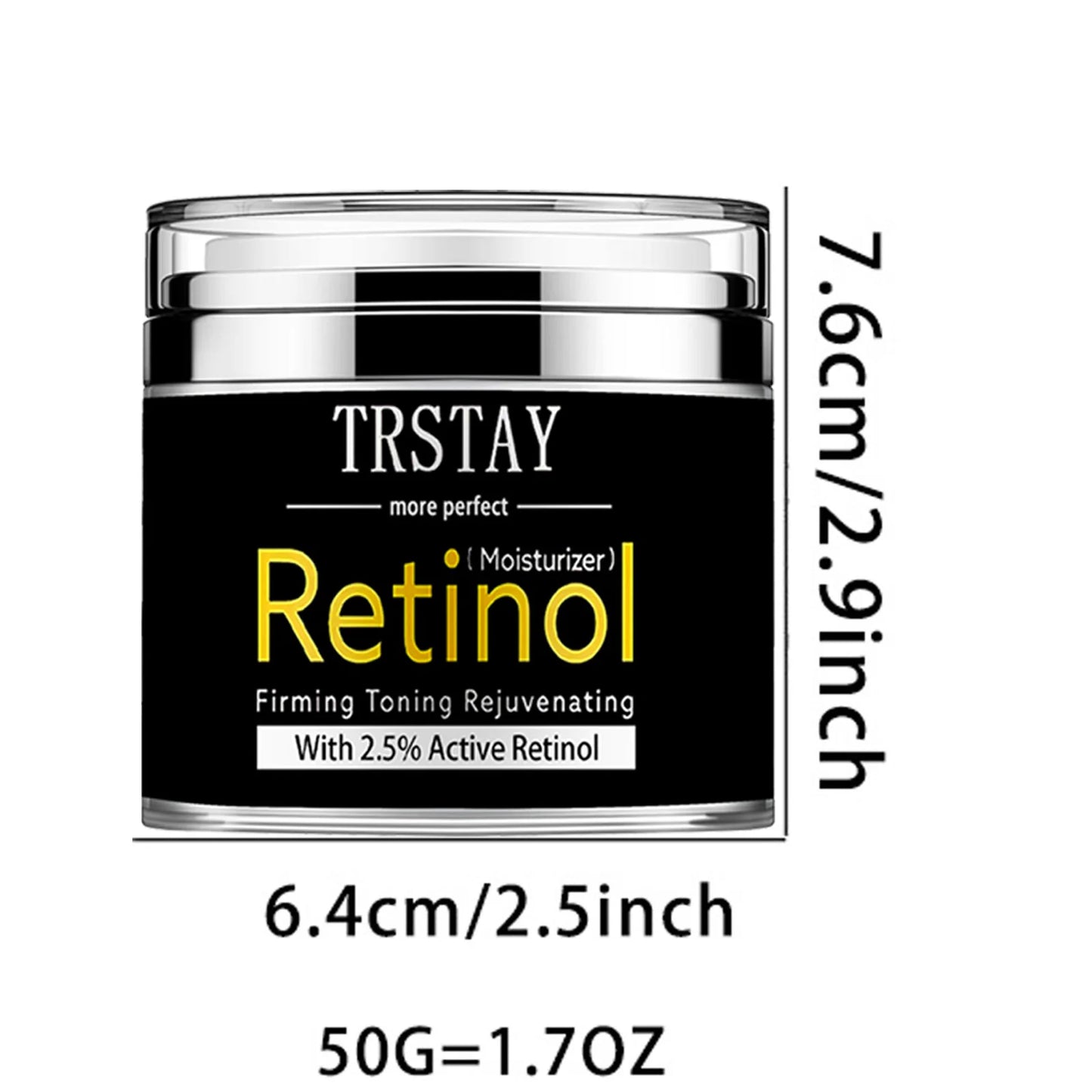 Retinol firming and refreshing face cream, mild and non irritating, smoothes wrinkles, reduces fine lines and makes skin soft Peaceful Pleasures Health and Wellness 50G