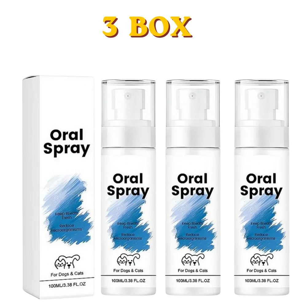 Pet Breath Spray for Dogs & Cats | Fresh Oral Hygiene 100ml