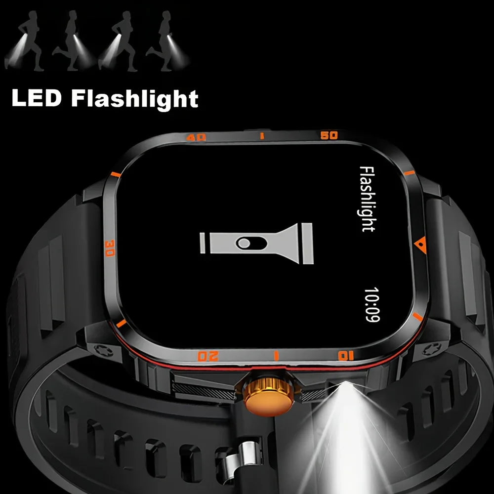 ERUN Men's Outdoor Smartwatch – LED Flashlight & Sports Tracker