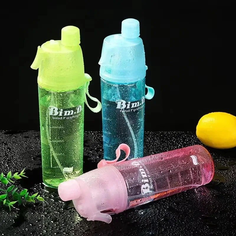 Cooling Mist Spray Water Bottle 600ml | Sports & Travel