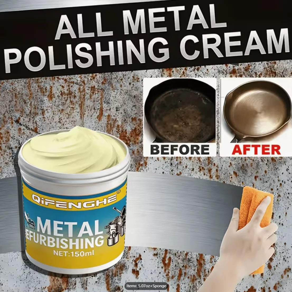 Metal Repair & Chrome Polish – Scratch & Rust Remover