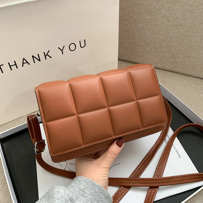 Women's Square Crossbody Bag – PU Leather Shoulder Messenger