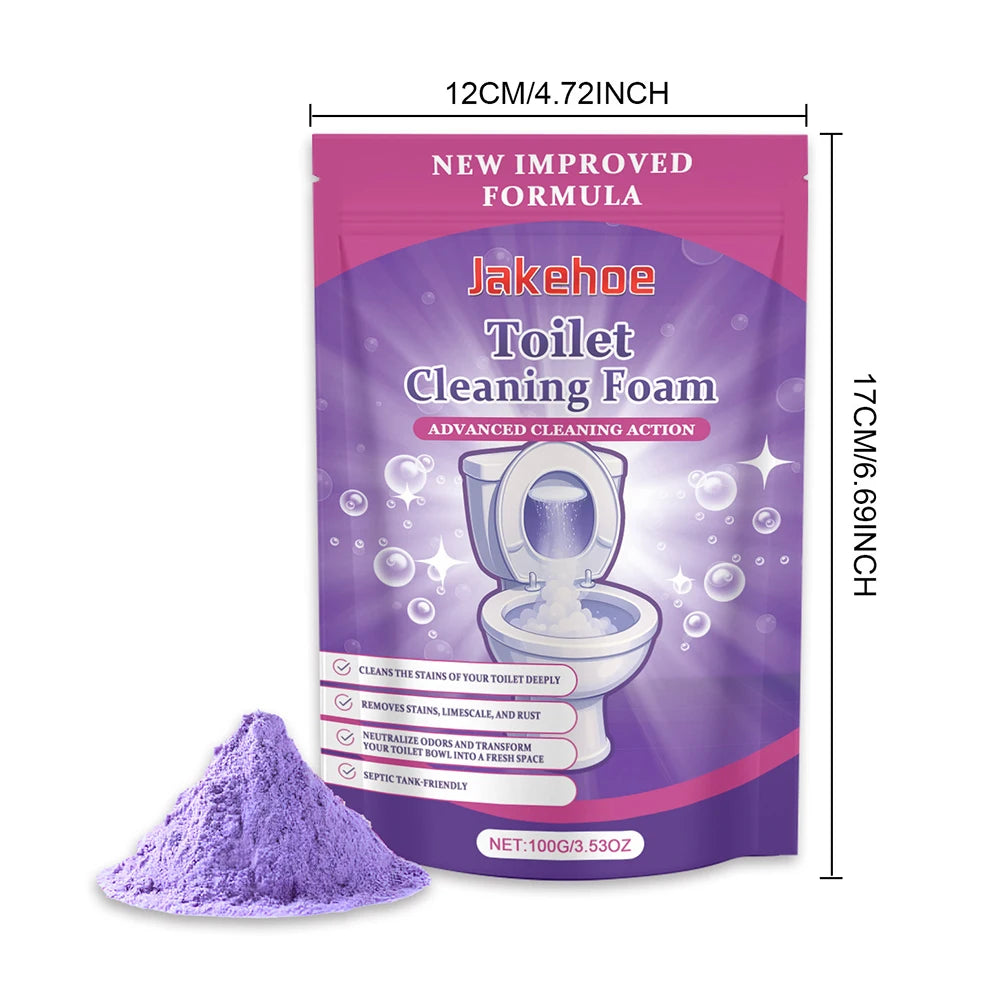 Toilet Bowl Cleaner Self Activating Miracles Powder Foam Deep Descaling Stain Remover For Toilet Bowl Cleaning Bathroom Supplies Peaceful Pleasures Health and Wellness