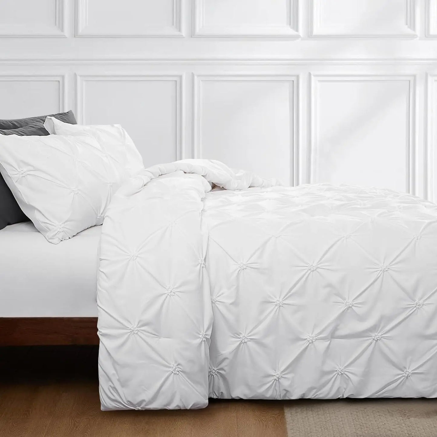 Battilo Pinch Pleated Duvet Cover Set | Soft Microfiber Bedding