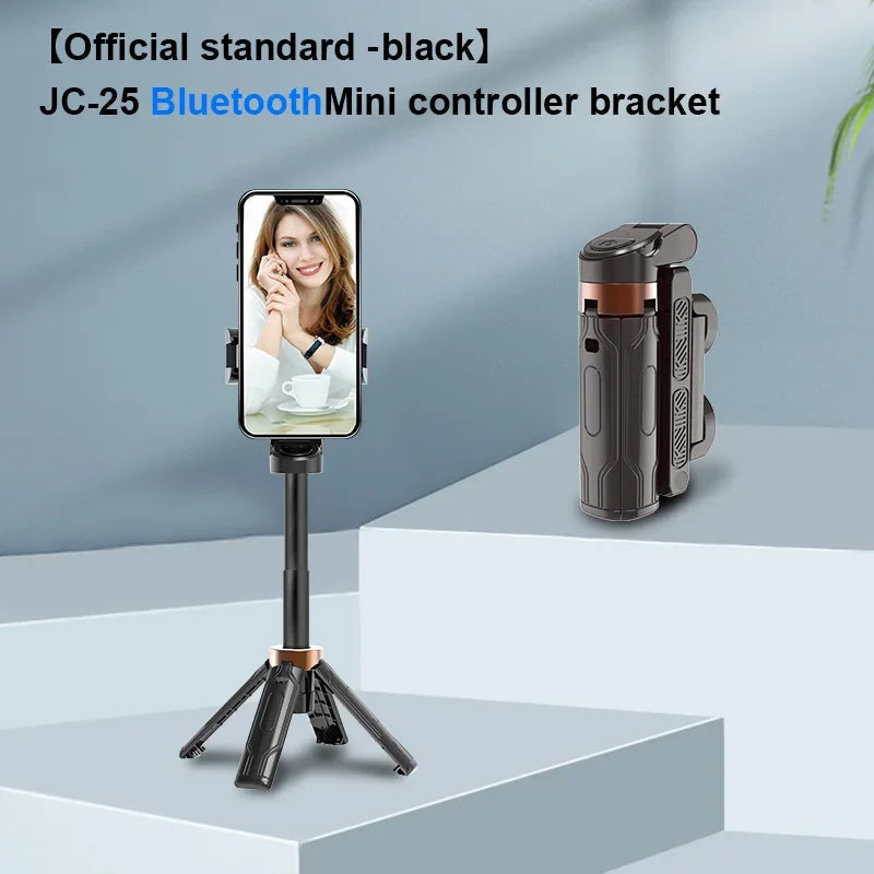 Mobile Phone Tripod, Portable Selfie Stick With Wireless Detachable Remote Control for Photo Live Streaming and Video Recording Peaceful Pleasures Health and Wellness black