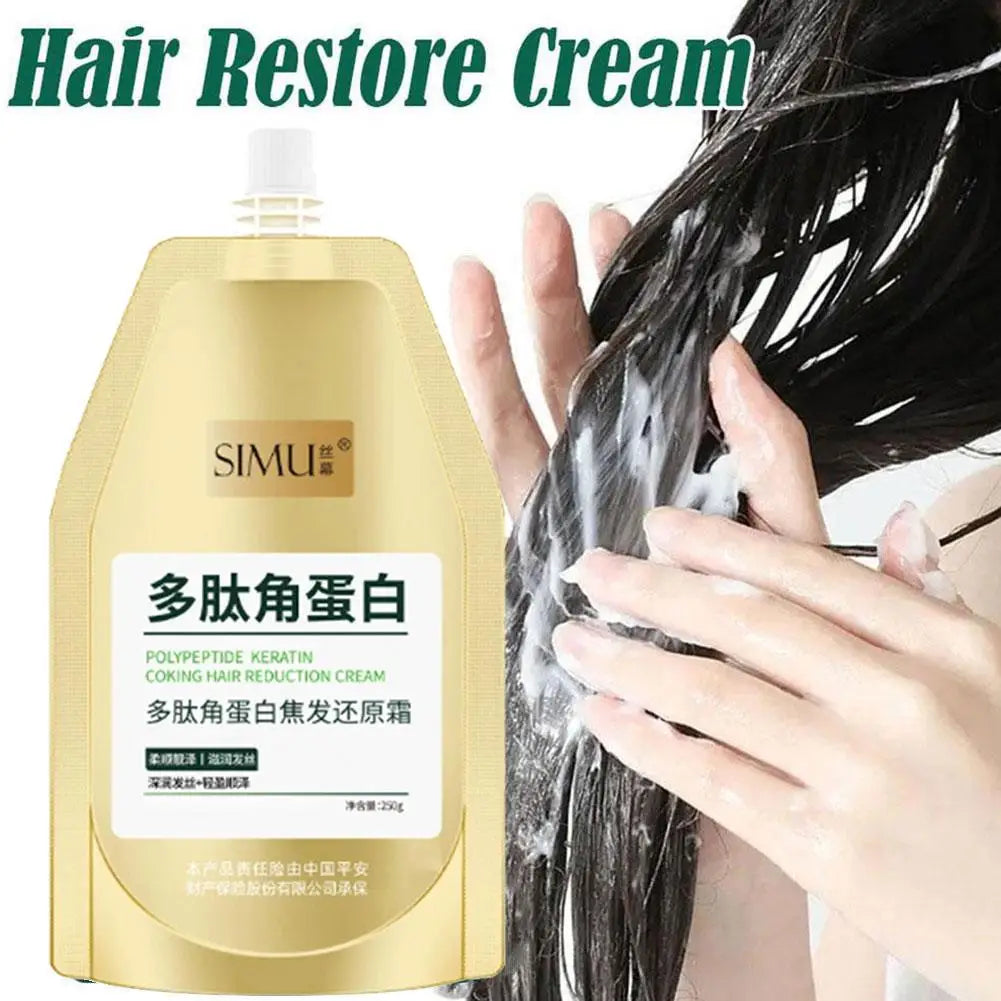 Polypeptide Keratin Hair Repair Cream 250g – Smoothing & Damage Restoration Treatment Peaceful Pleasures Health and Wellness