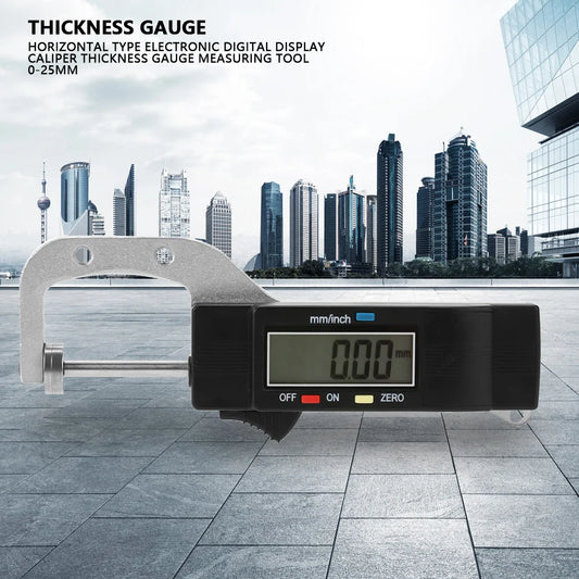 Digital Thickness Gauge Horizontal Type Electronic Digital Display Caliper Thickness Gauge Measuring Tool 0-25mm Thickness Gauge Peaceful Pleasures Health and Wellness