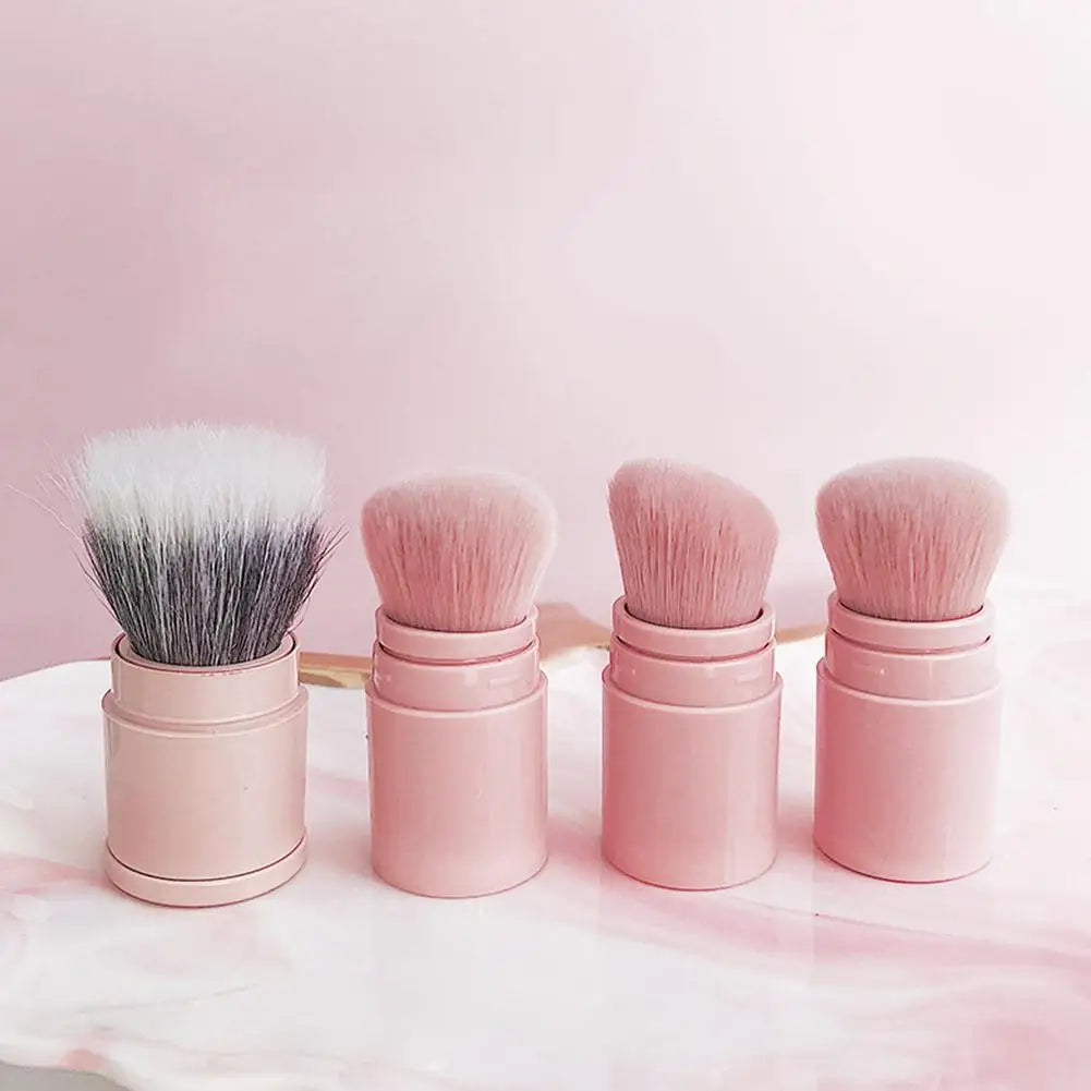 Portable Mini Retractable Blush Brush Soft Loose Powder Foundation Makeup Brush Multi Functional Beauty Makeup Tool Peaceful Pleasures Health and Wellness