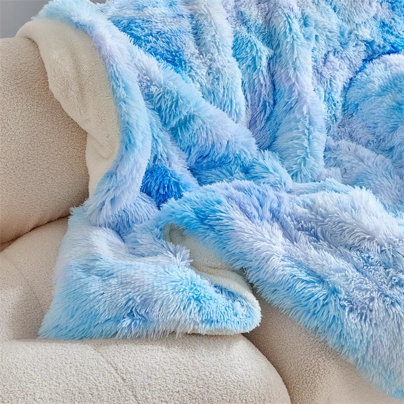 Fluffy Fuzzy Faux Fur Throw Blanket for Couch Sofa Bedroom Blanket for Bed Lightweight Thermal Blanket Warm Blankets for Winter Peaceful Pleasures Health and Wellness